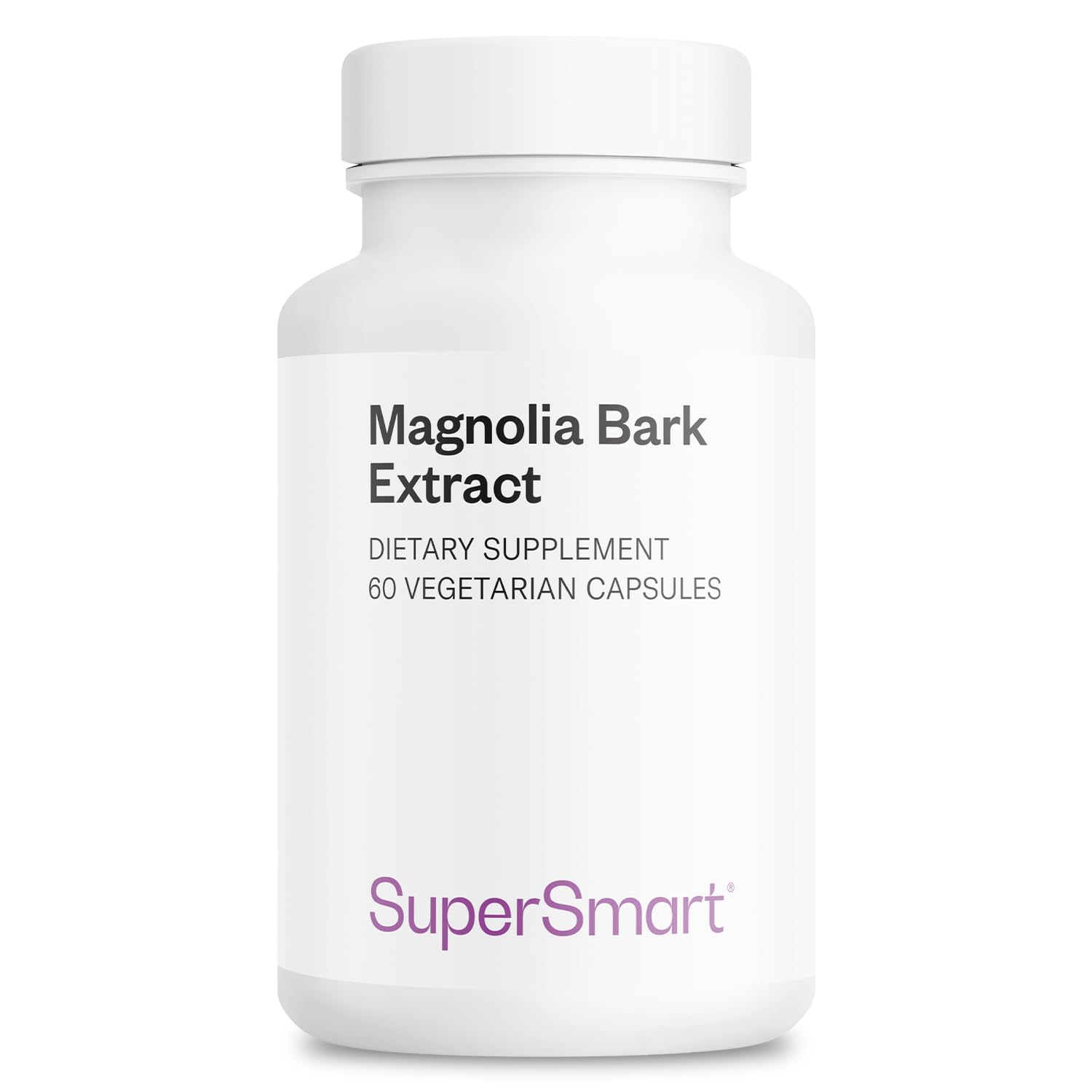 Supersmart - Magnolia Bark Extract (Max Strength) 300mg per Day - 90% Honokiol & Magnolol - Magnolia Bark Supplement | Non-GMO & Gluten Free - 60 Vegetarian Capsules