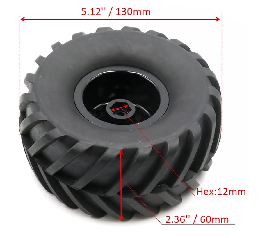 Amazon | HOBBYSOUL 2.2 ビードロックホイールと2.2 タイヤ高さ