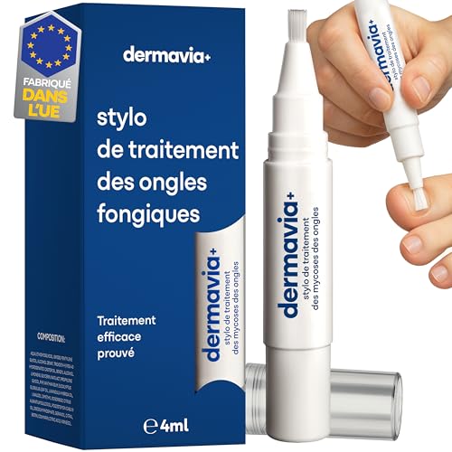 DERMAVIA+ Traitement contre les mycoses des ongles – 30 ML + Stylo Torsion 3 ML – Convient aux diabétiques – Traitement cliniquement prouvé – Facile...