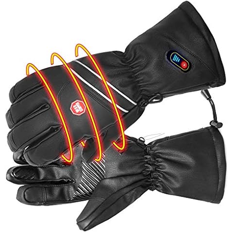 BIAL Heated Gloves for Men Hand Warmers Men's Heat Gloves With Rechargeable Battery Pack, Power Display Electric USB Heating Gloves Thermal Gloves Touch Screen Gloves for Skiing Camping Hiking Cover