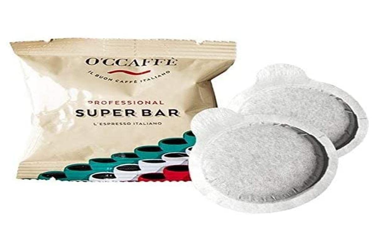 O'CCAFFÈ – Monodosis de café Super Bar ESE 44 Cialde | 150 unidades | Café de torrefacción extralenta en tambor de una empresa familiar italiana