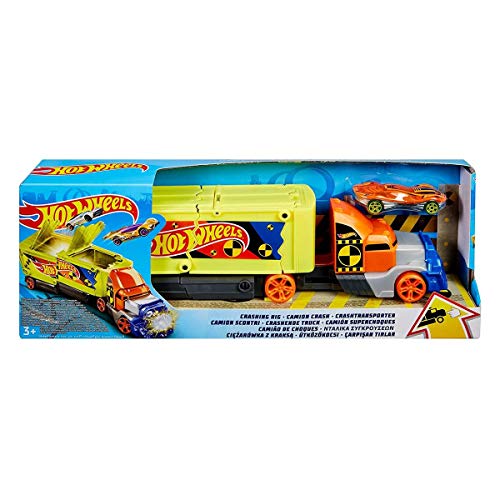Image of Hot Wheels Plastic Crashing Rig, Pack Of 1, Multicolour