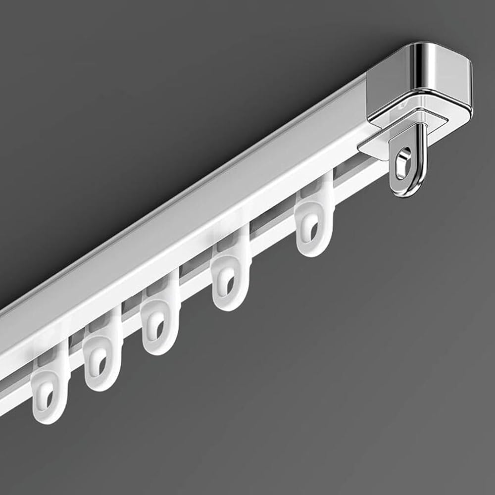 WQPMNYG Adjustable Extendable Curtain Rod for Ceiling or Wall Mount - Perfect Drapery Solution for Living Room Bedroom or Bathroom - Retractable Home Decor Pole