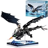 VEPOWER Nachtdrache Bauspielzeug Geschenkidee für Kinder & Erwachsene, Kreatives Deko-Set für Wohnzimmer & Büro, Geschenkidee für Junge ab 10+ (940 Teile)