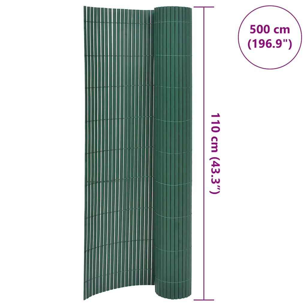 Generico Recinzione da Giardino a Doppio Lato 110x500 cm Verde,Articoli di ferramenta,Barriere e recinzioni,Pannelli per recinzioni-317162