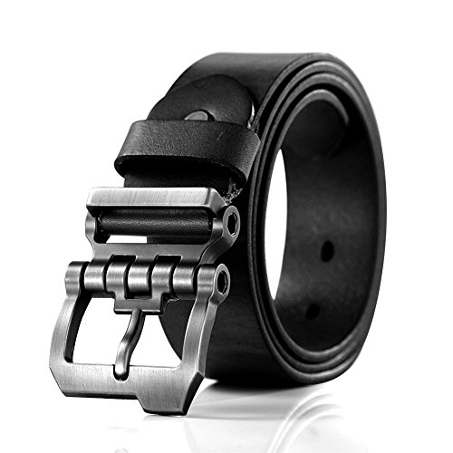 Teemzone Cintura da uomo con fibbia ad ardiglione