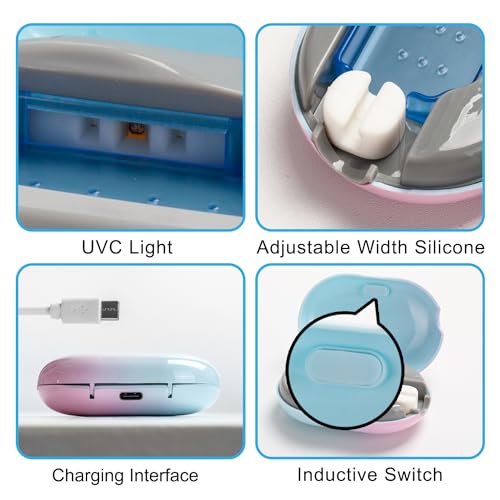 taishan uv sanitizer toothbrush case portable mini travel toothbrush holder fits all toothbrushes safety feature for home and travel