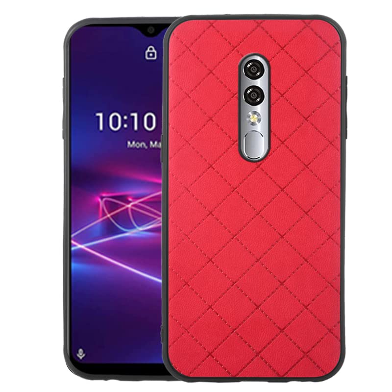 ELISORLI Compatible with Coolpad Legacy Brisa case Rugged Thin Slim Cell Accessories Anti-Slip Fit Rubber TPU Mobile Phone Protection Full Body Cover for Cool Pad CP3706AS 2020 2021 Women Men Red