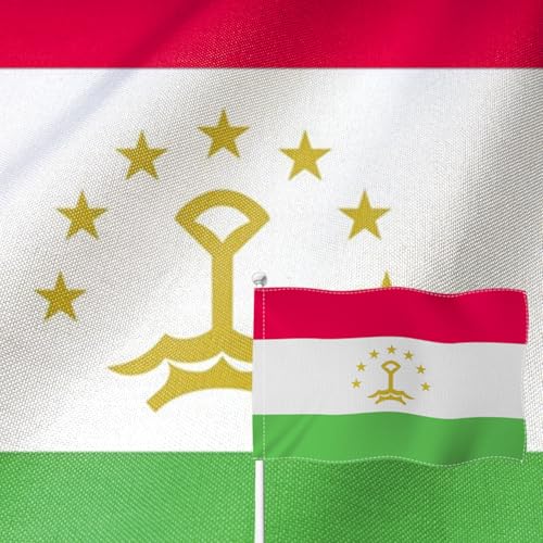 Drapeau du Tadjikistan haute durabilité avec coutures vives