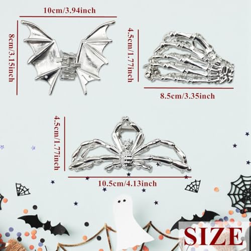 3 piezas de pinzas para cabello Halloween miniatura 6