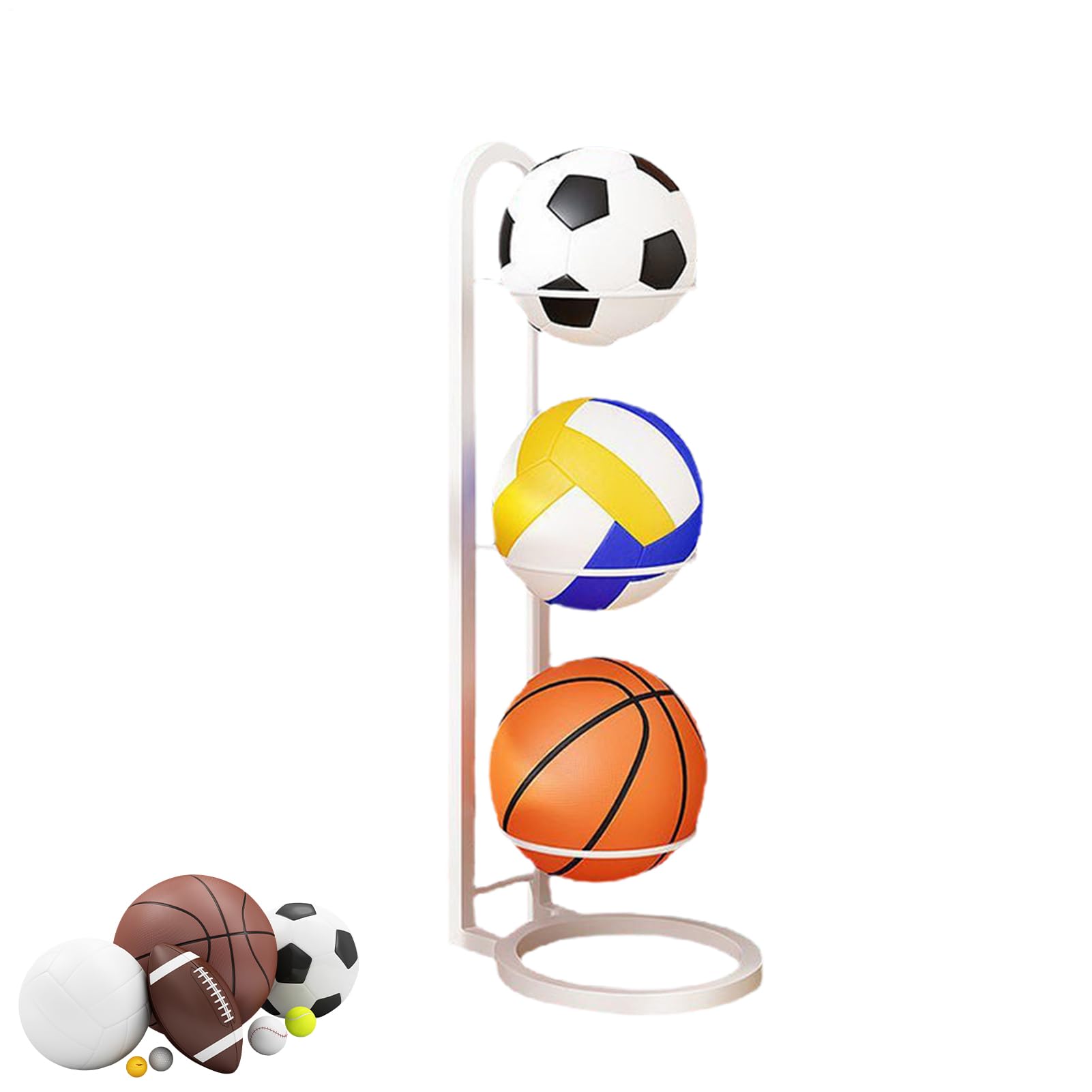 Basketballständer - Multifunktionaler Ballständer, Ball-Organizer, für Schlafzimmer, Wohnzimmer, Garage