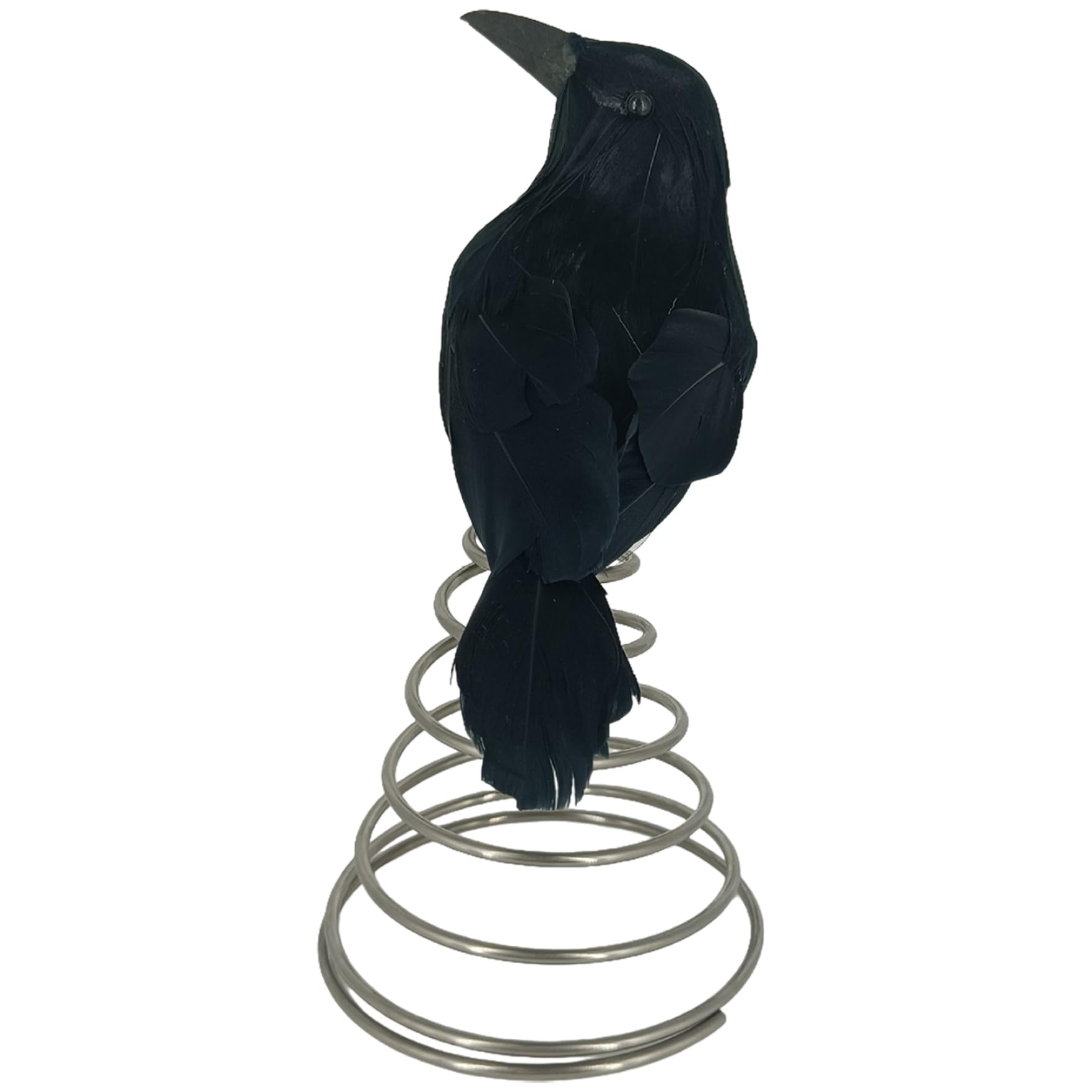 Goutdori Halloween Tree Topper Spooky Black Crow, Miniature Treetops Ornament for Christmas Halloween Party Supplies