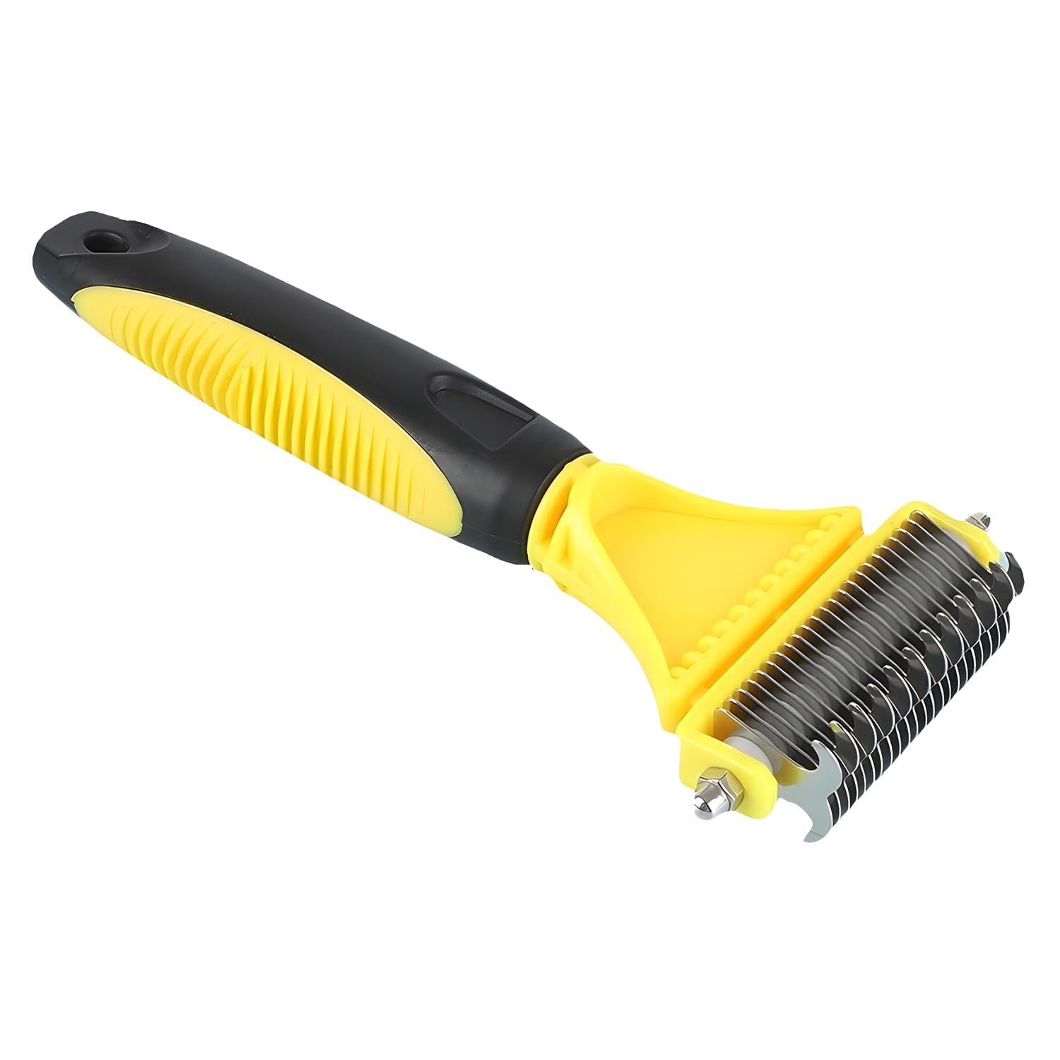 Cepillo profesional para el subpelo de perros y gatos: cepillo de doble cara que elimina el 95% del subpelo y los nudos. Cepillo suave para perros de pelo largo y corto, peine desenredante para un pe