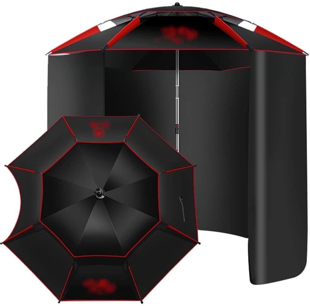 Buitenparasol 6 ft Outdoor 360° universele zonneschermparaplu, verdikte Oxford-stof visparasol, haakvormig omhulsel 2,2 m