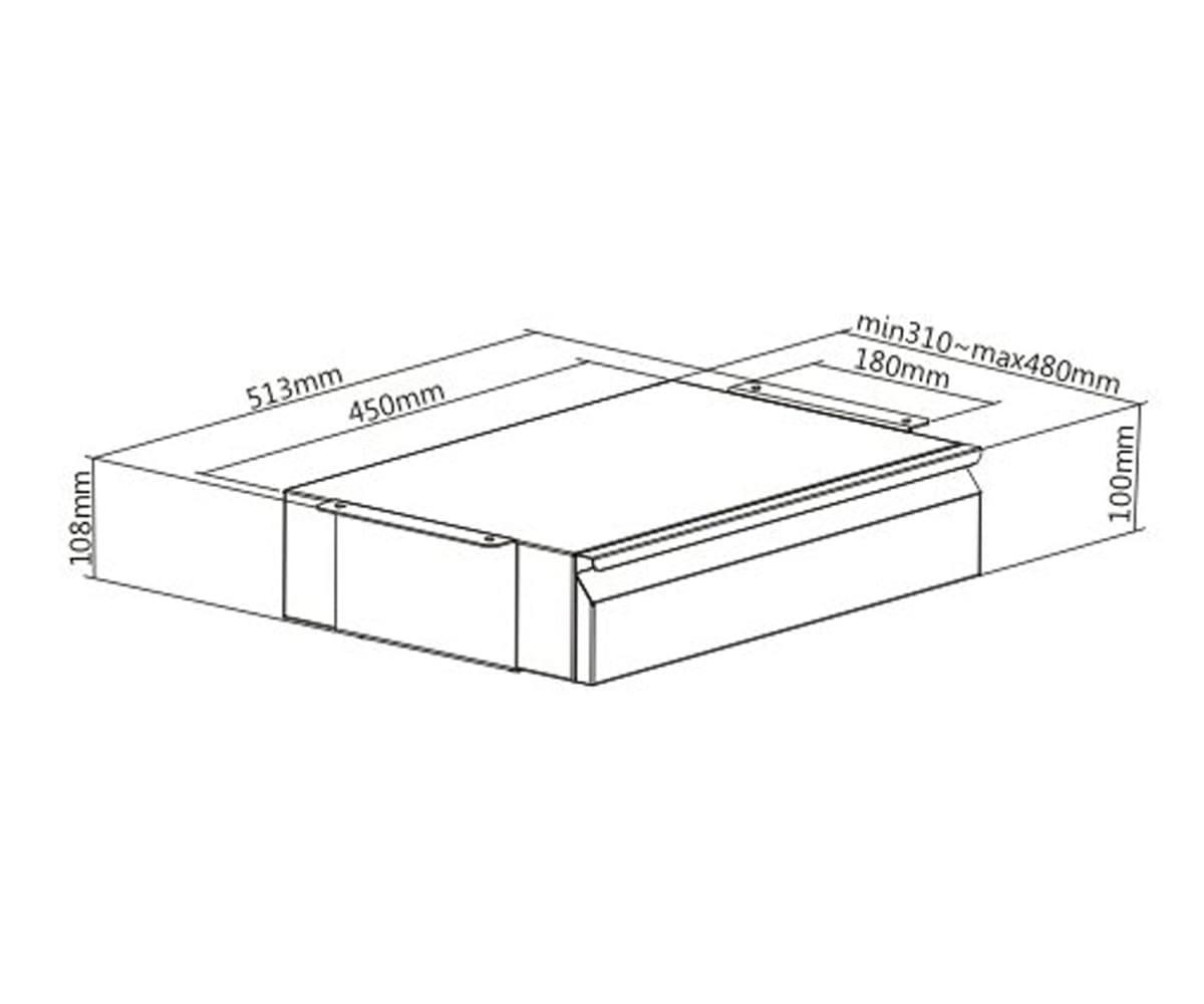 Unterbau Büroschublade Schreibtisch Massiv und Hochwertig Organizer Unterbauschublade Schublade Hängeschublade Weiß Schwarz (Schwarz)