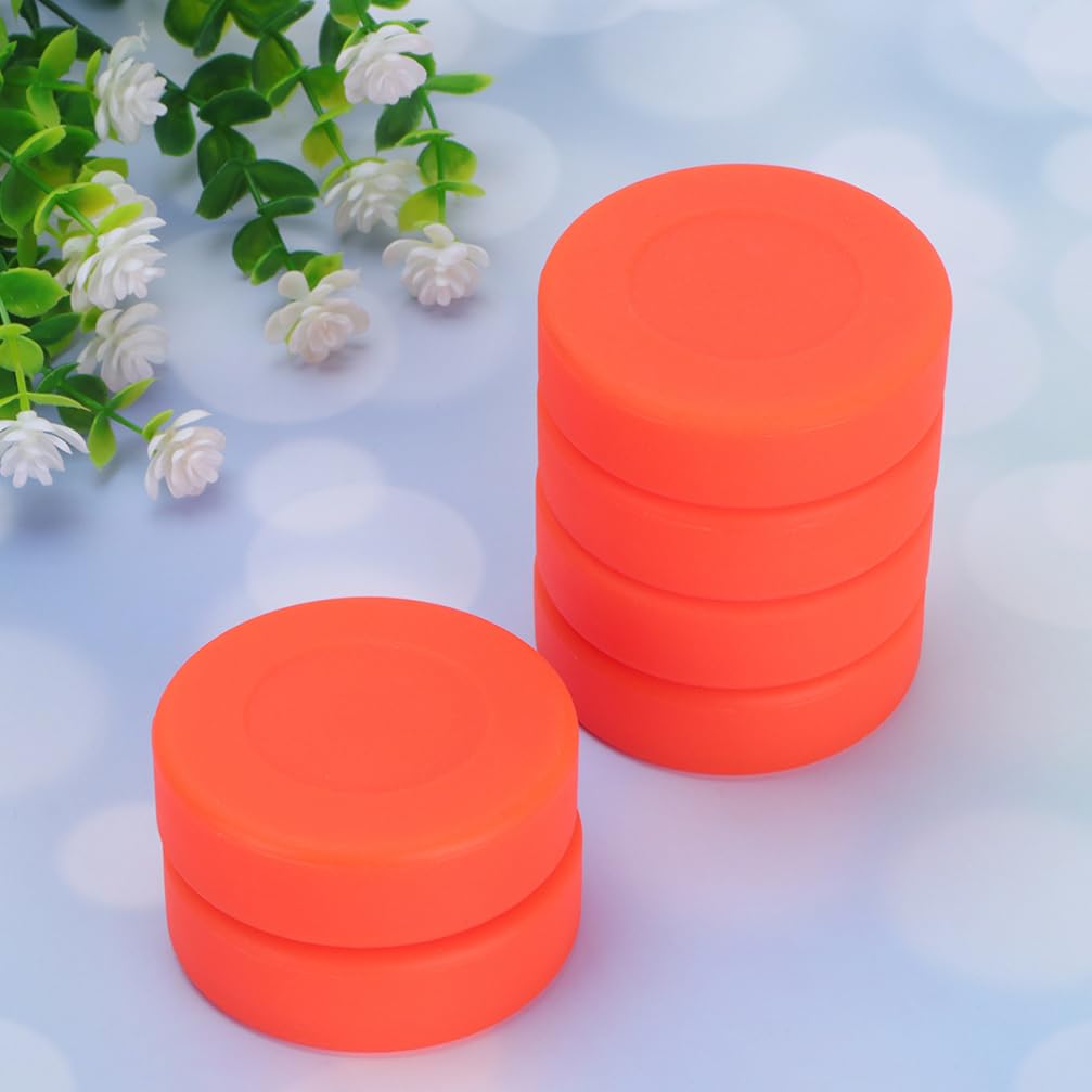 POPETPOP Rondelles de Hockey Glace 10 Pièces en Caoutchouc Rouge, Ronde