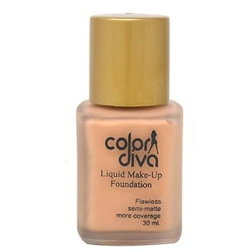 COLOR DIVA Matte Perfect Cover Foundation, F102 Cool Rose, 30 ml
