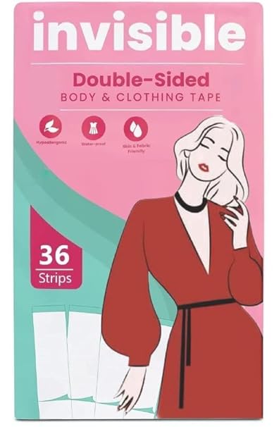 Darbee Double Sided Tape For Fashion Clothes & Body Tape | Strong Multi Use Transparent Clear Color | Fabric And Skin Friendly For All Skin For All Occasion (36 Pcs Body Tape)