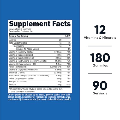 Nutricost Multivitamin Gummies 180 Gummies (Mixed Berry Flavored Gummies) - 90 Serv, Gluten Free, Non-GMO, and Vegetarian Friendly - Image 3