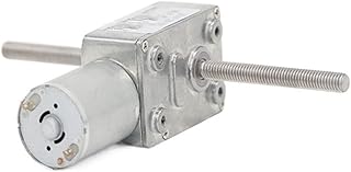 ELLANA Turbine Speed Small Geared Dc Motor JGY370 Brushed Dc Wind Turbine Clock 24v Motor Double Shaft Threaded Turbine Worm Motor Worm controllable (Size : 150rpm, Color : 24V with Bracket)