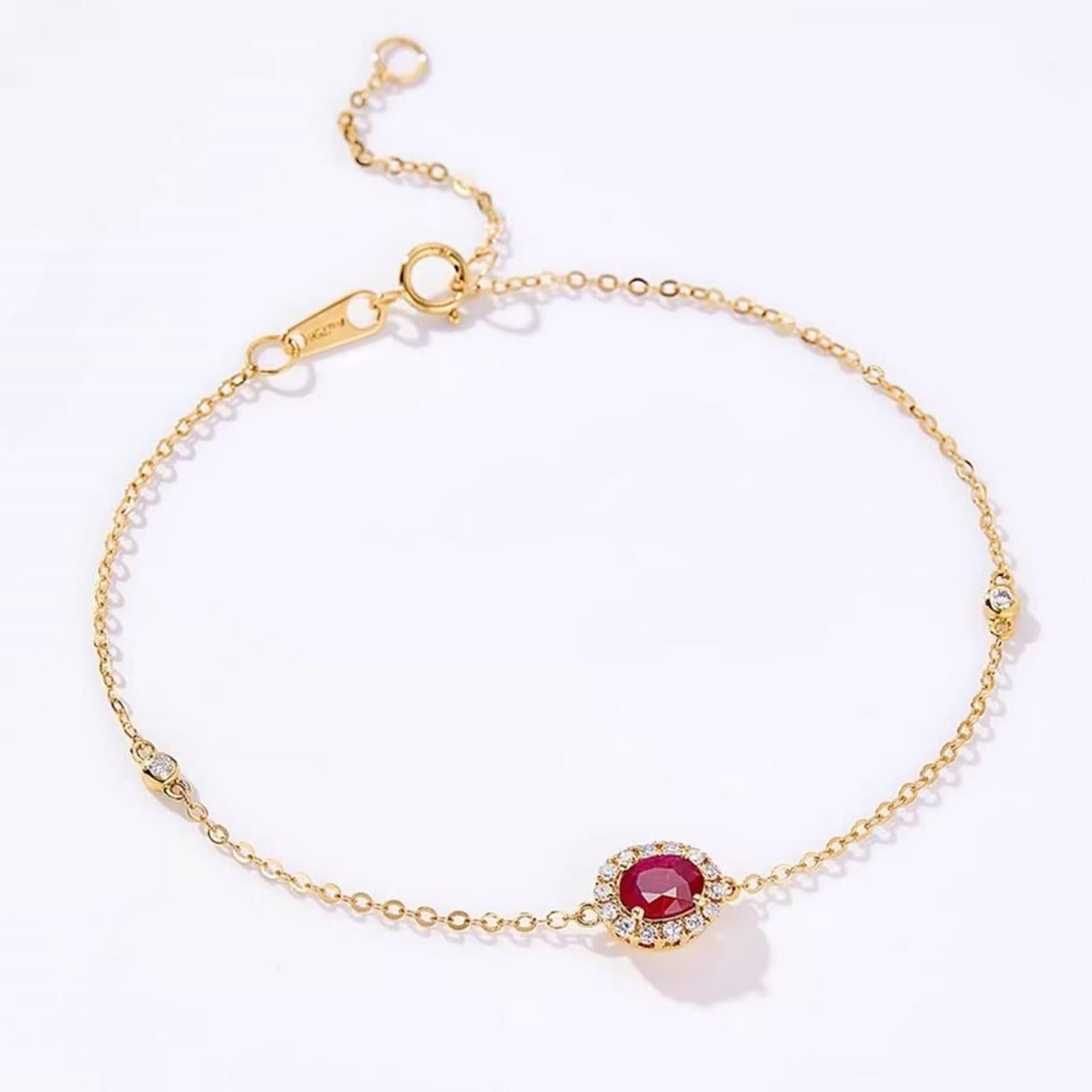 Pulsera 750 585 oro 375 para mujer, 21-23 cm de extensión