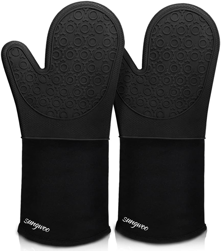 sungwoo Extra Long Silicone Oven Mitts