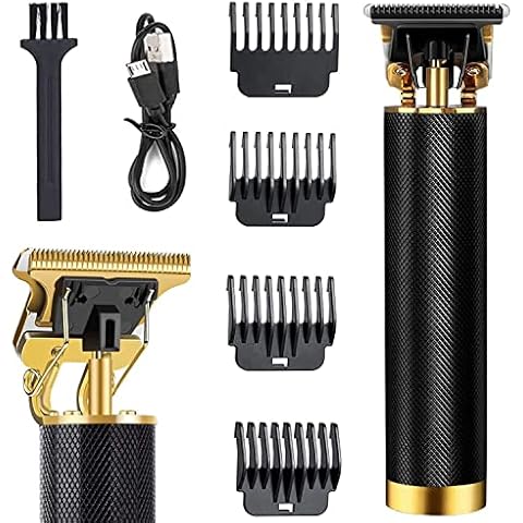 Professional Hair Clipper T Blade Trimmer for Men, Cordless Clippers and Grooming Kit for Beard and Hair, Rechargeable Electric Trimmers for Men and Pro Barbers (Black) Cover