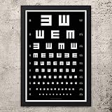 Tumbling E Vintage Look Eye Chart Print