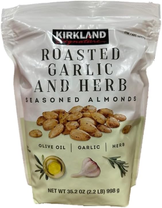 Kirkland Signature, Roasted Garlic and Herb Almonds, 35.2