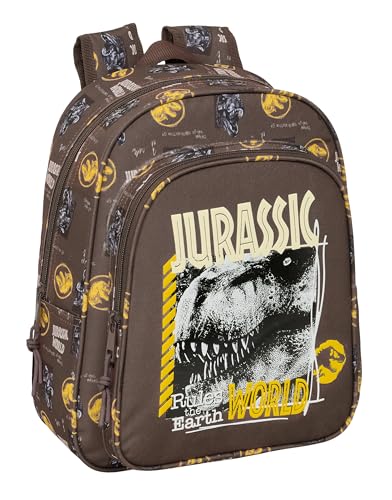 Safta JURASSIC WORLD - Mochila Escolar Infantil, Ideal para Niños de Diferentes Edades, Cómoda y Versátil, Calidad y Resistencia, 27x10x33 cm