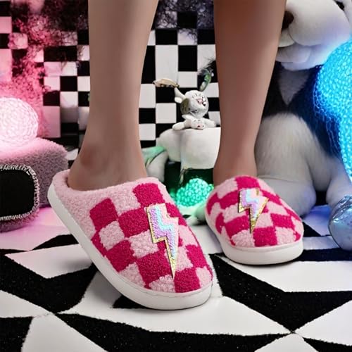 Image of Slippers for Women Men Fuzzy Memory Foam Slipper Fluffy Winter Soft Warm Slip On House Shoes