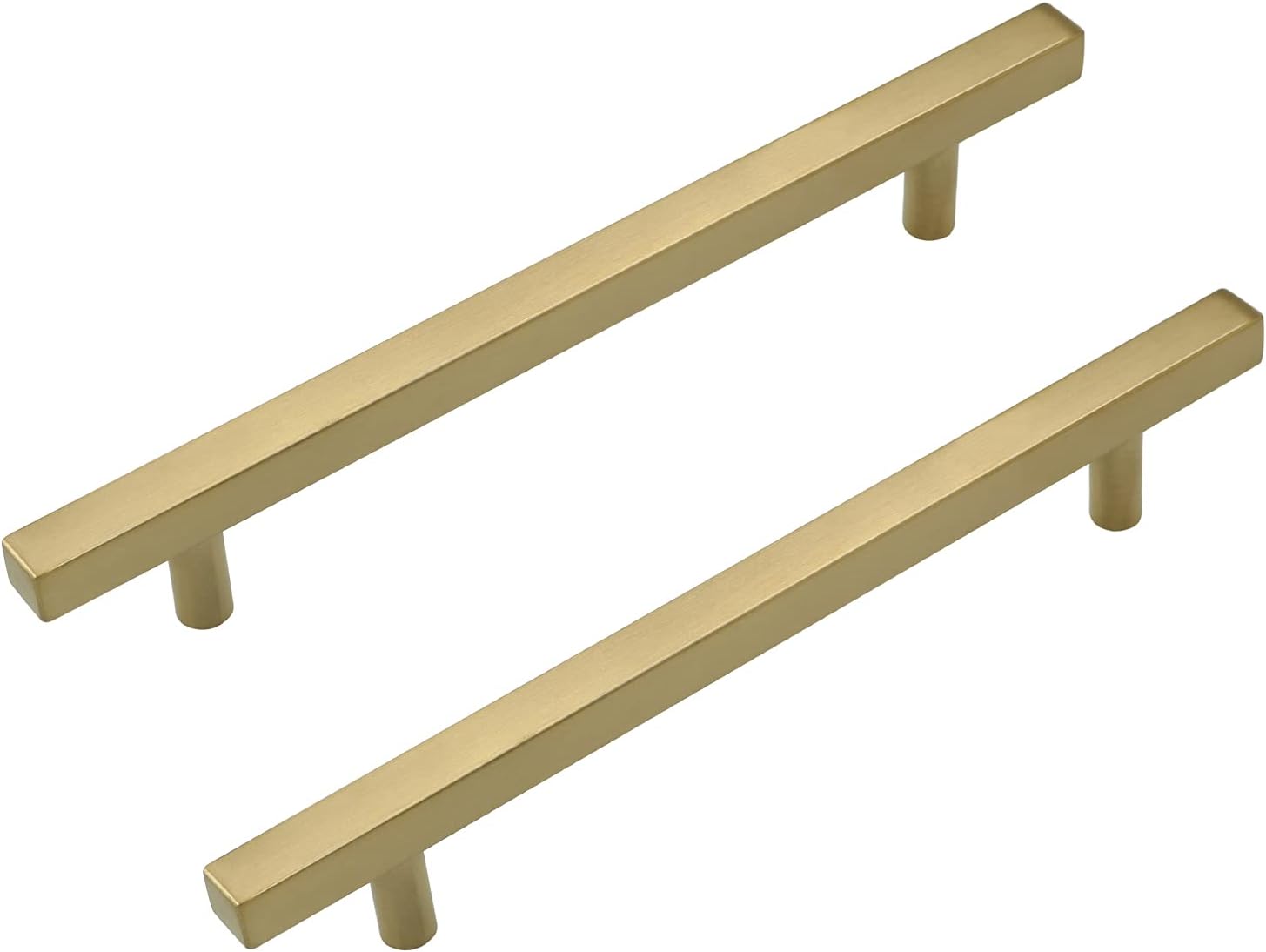 LONTAN 10 Pack Gold Cupboard Handles 160mm Gold Kitchen Handles Brass