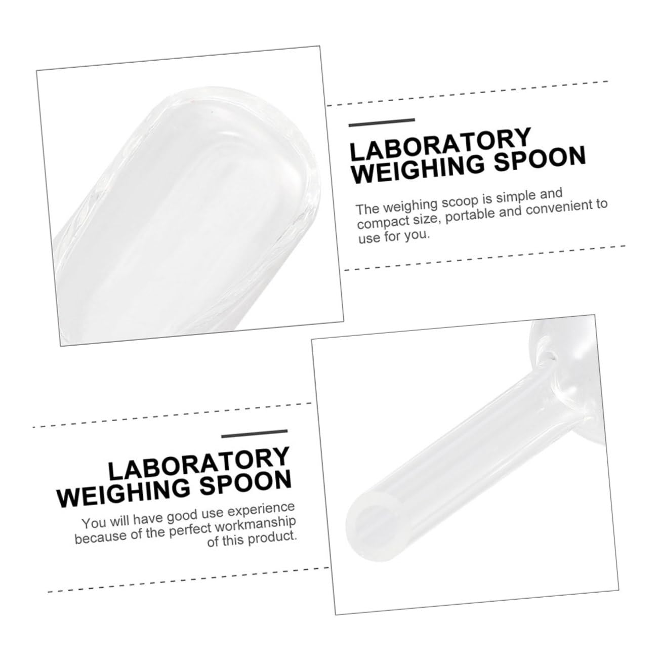 Alipis 2sets Measuring Spoon Scale Glass Weighing Tool for Cooking Baking and Lab Use 2pcs*2