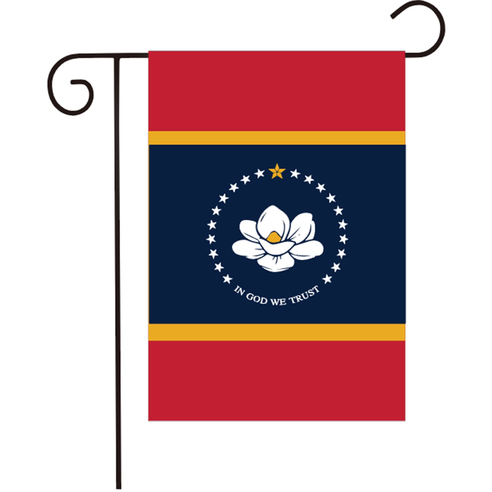 New Mississippi State Garden Flag 12x18 Double Sided Outdoor-Heavy Duty Vivid Color Yard Flag Lawn Decoration Gift Outdoor Indoor House Decor