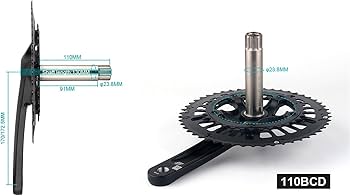 Amazon | ロードバイク クランクセット 170/172.5mm クランクアーム Amazon | ロードバイク クランクセット 170/172.5mm クランクアーム