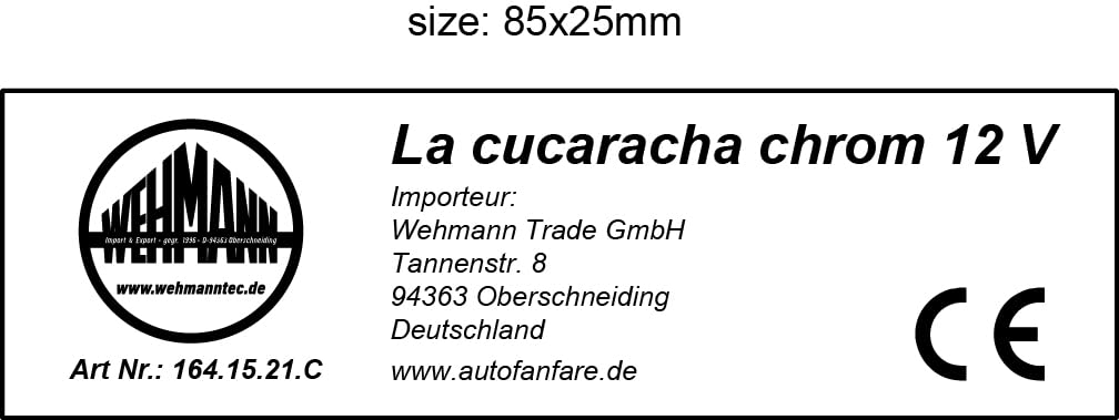 Fanfare La cucaracha chrom 12 Volt Melodiefanfare