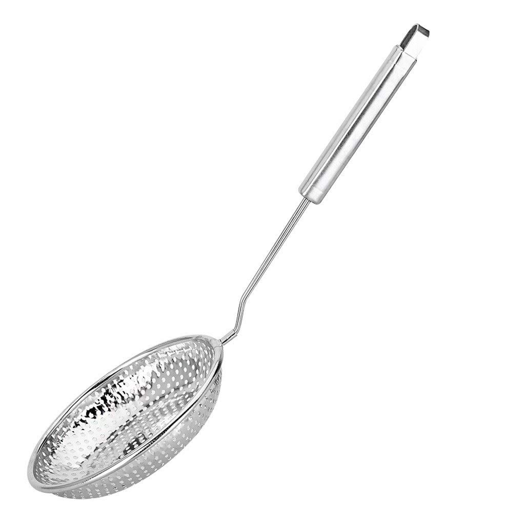 Espumadera Colador Colador de Acero Inoxidable Drenaje Neto con Mango de Acero de 16 cm fácil de almacenar Coladores de Cocina