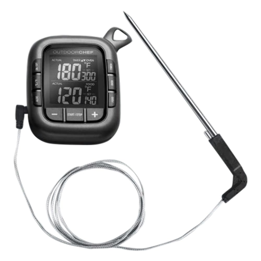 OUTDOORCHEF Gourmet Check Black – Fleisch- und Grillthermometer digital, mit integriertem Timer