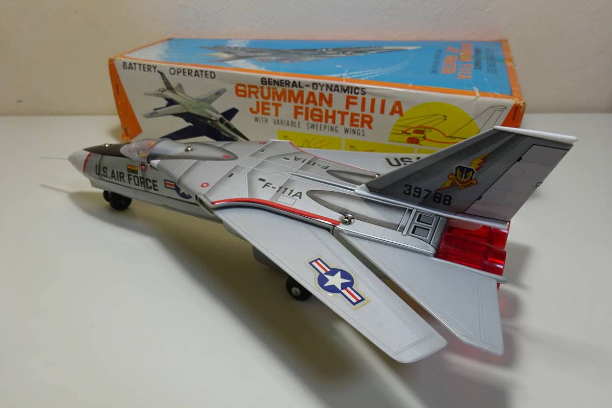 希少 当時物 動作品 野村ト－イ グラマン F111A 戦闘機 ブリキ飛行機 希少 当時物 動作品 野村ト－イ グラマン F111A 戦闘機 ブリキ