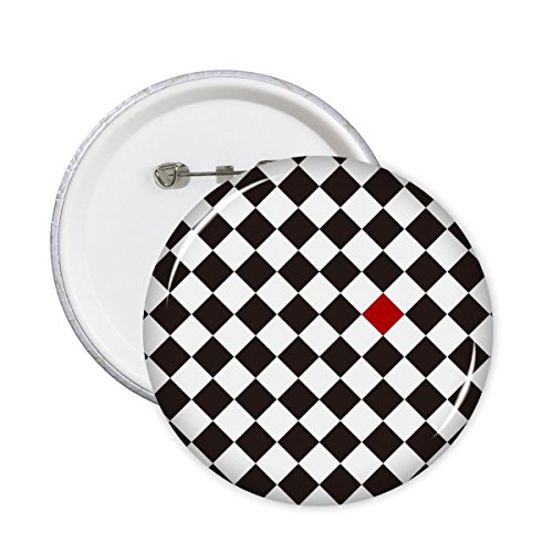 Badge Bouton XL Motif Rhombus Trait Grain Rond Illustration Pin DIYthinker
