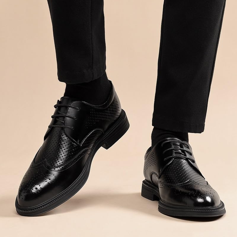 Dress Oxford Formal Shoes for Men Lace Up Genuine Leather Men's Casual Shoes Luxury Shoes Men Oxford Shoes Male Wedding Dress Footwear New Business Sneakers2