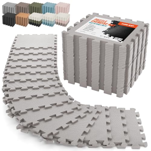 Image of AIRHOP 18 PCS Gym Floor Mat, EVA Foam Puzzle Gym Mat, High-Density Interlocking Foam Floor Tiles for Home Gym, Play Workout Garage Kitchen Flooring 12.6 inchx12.6 inchx0.4 inch
