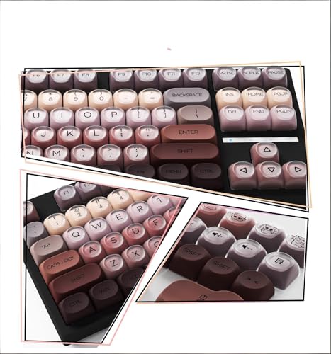 Image of PBT Jelly Keycaps, 132 Keys HOA Profile Keycaps, Red Key caps, Cute Custom Keycap for MX Switches Mechanical Keyboard
