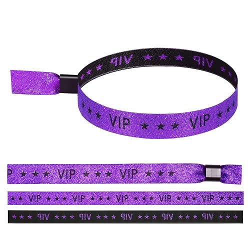 Image of 100 Pack VIP Cloth Wristbands for Events (Color : Purple)