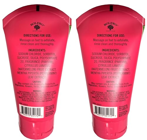 Bolero Beverly Hills Esfoliante refrescante para os pés - melancia e menta 118 ml. 118,2 ml (conjunt