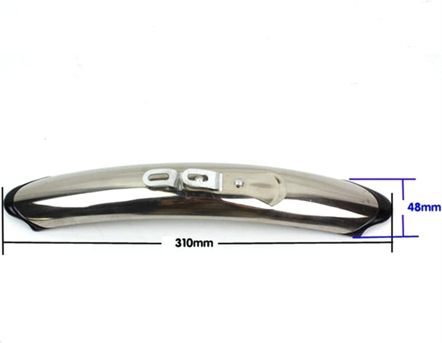 Paire De Garde-Boue Vélo Fixie 700C - Noir/Argent, 46mm De Largeur | Pour Vélo De Route, Ville, Gravel