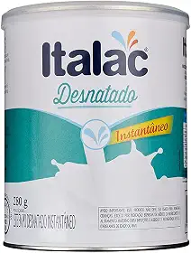 LEITE EM PÓ DESNATADO INSTANTANEO LATA ITALAC 280 GRS