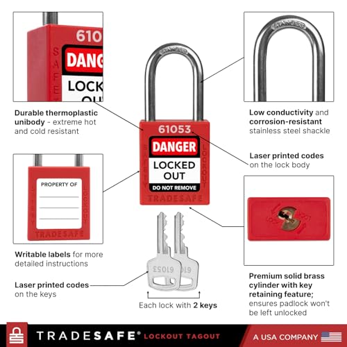Tradesafe TSTN3 Lockout Tagout Station With Loto Devices - Lock Out Tag Out Kit Board thumb #5