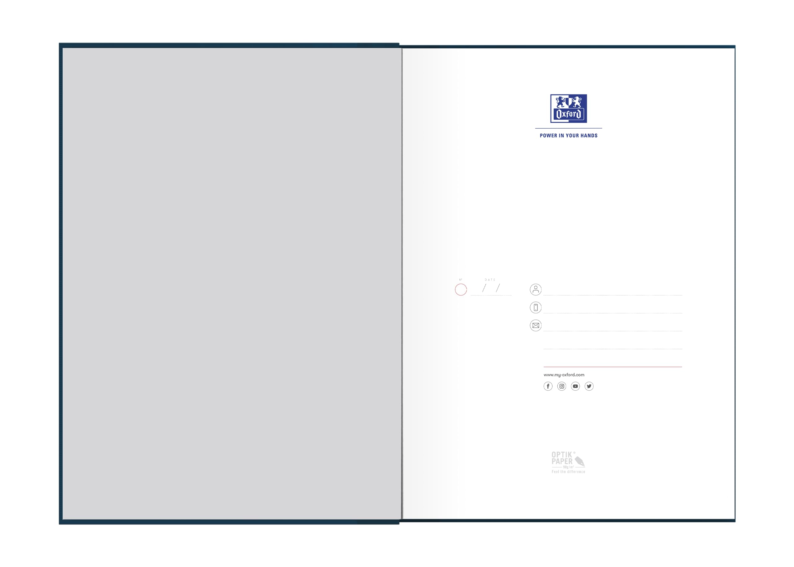 Oxford Smart Black Notizbuch DIN A4 kariert gebunden