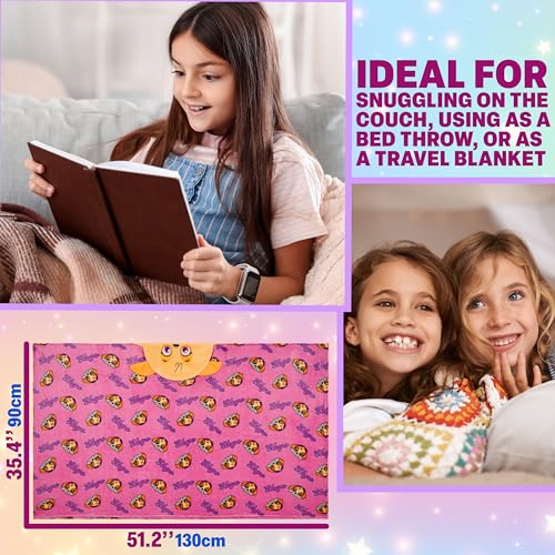 Miniatura 6 de Get Trend Paw Patrol Manta Con Capucha Para Niños 130x90cm, Poncho Manta Suave Con Diseño 3d Y Detalles De Personaje Para Regalos Y Navida Rosa Skye